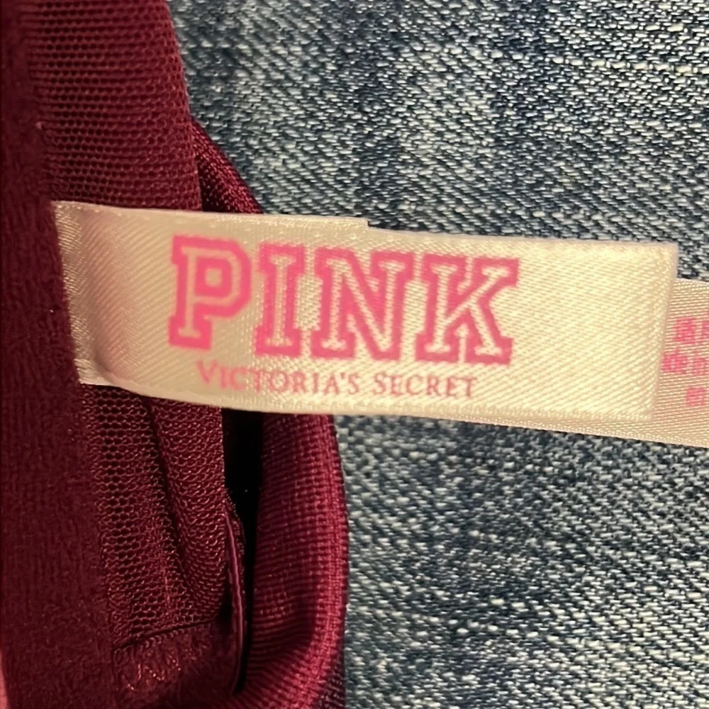 PINK Victoria’s Secret Cool & comfy bandeau in size XS Maroon in color